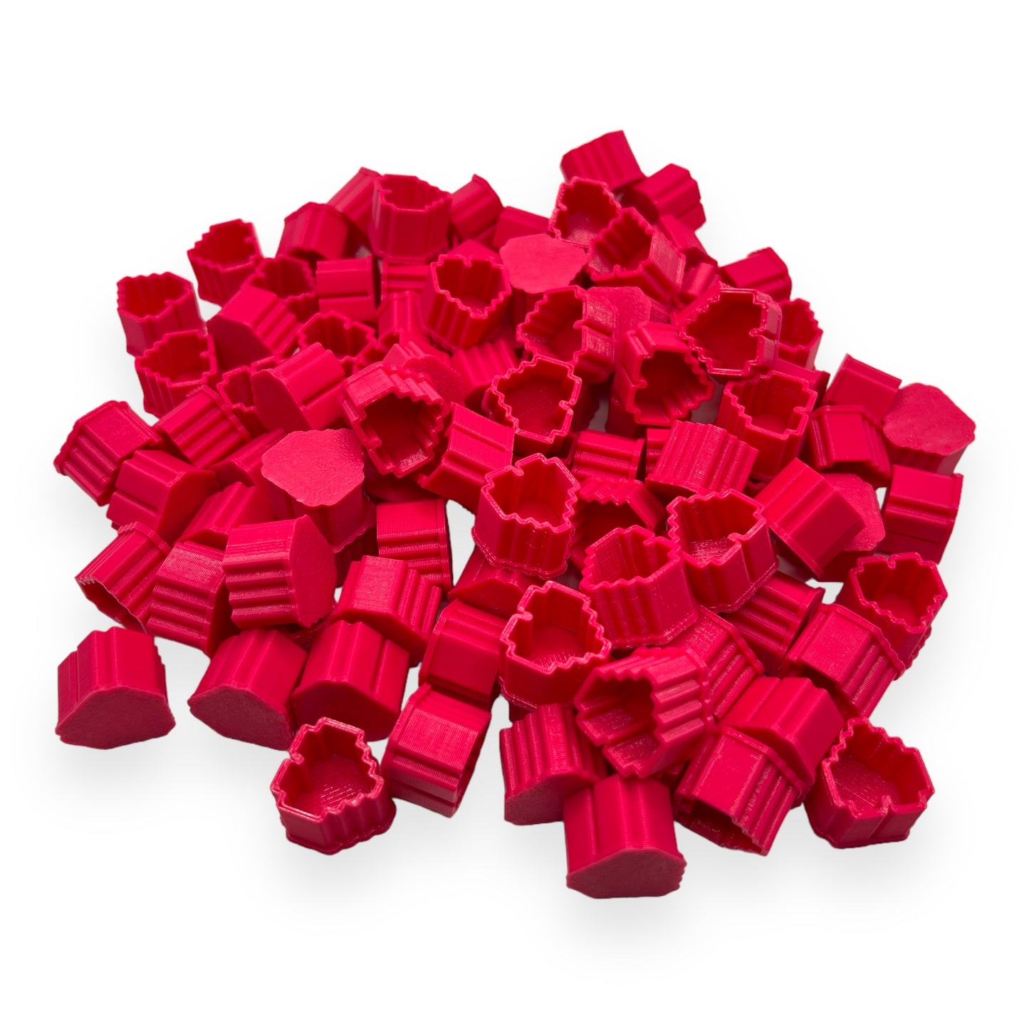 Pixel Heart Shaped Ink Caps for Creative Tattoo Artists