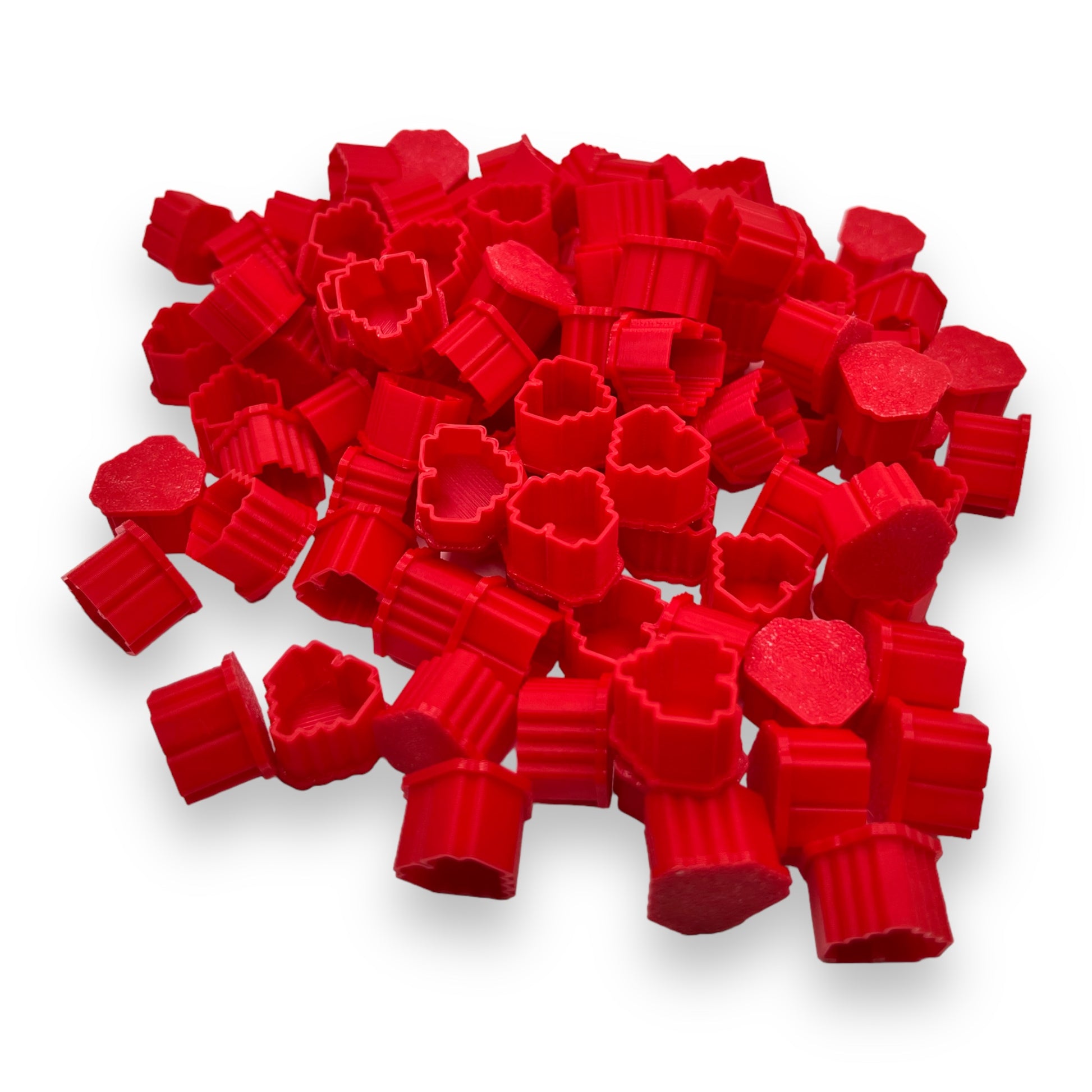 Pixel Heart Shaped Ink Caps for Creative Tattoo Artists